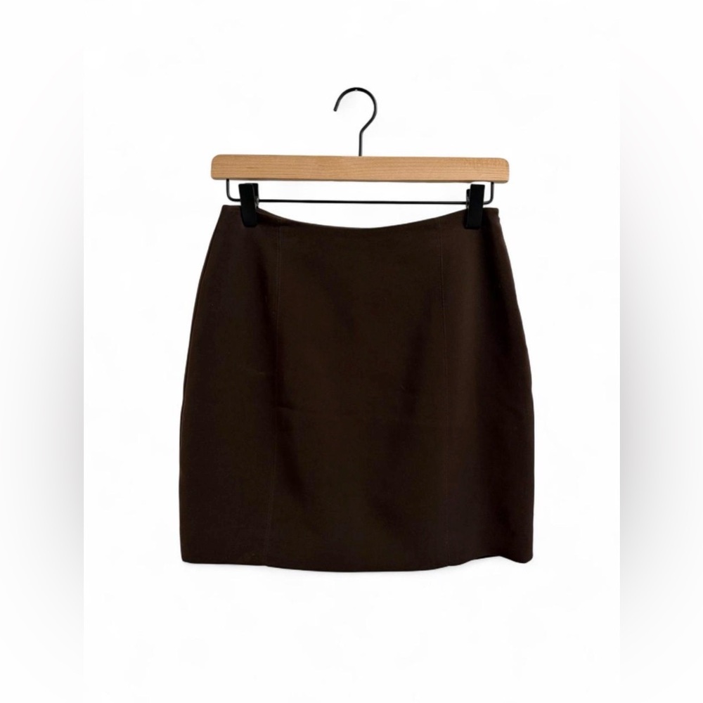 90s bebe dark chocolate brown mini skirt